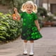 thumbnail image 4 of Niñas Vestido de Día de San Patricio 3-12 Años Niños Niños Verano Casual Cuello Redondo Manga Corta, 4 of 9
