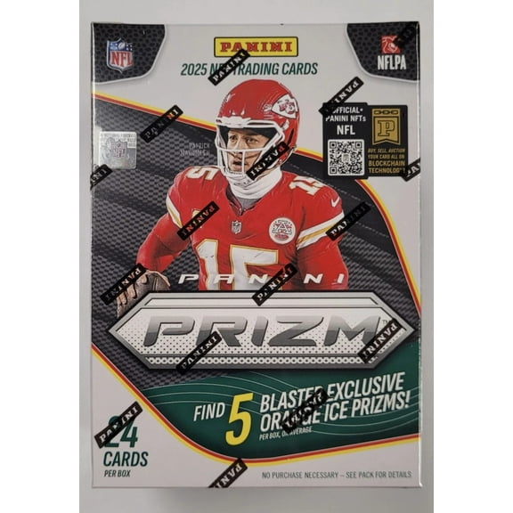 2025 Panini Prizm Football 6-Pack Hobby Blaster Box (Orange Ice Prizms)