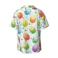 thumbnail image 6 of PAYOHTO Colorful Eggs Mens Hawaiian Casual Short-sleeved Shirt Tropical Summer Beach Button Down Shirts, 6 of 7
