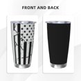 thumbnail image 3 of Salouo Submarine Vintage Flag Print 20oz Tumbler with Lid,Stainless Steel Vacuum Insulated Tumbler Durable Insulated Coffee Mug Thermal Cup with Splash Proof Sliding Lid-Straw Three-piece Set, 3 of 8