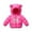 Hot Pink, variant on Hpgjzj Winter Coats Puffer Padded Jacket for Toddler Boys Girls Kids Light Outwear Cute Bear Ears with Hoods Clothing