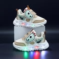thumbnail image 2 of Toddler Boys Dinosaur Light Up Walking Shoes Fashion LED Flashing Breathable Platform Non Slip Tennis Shoes Gray, 2 of 6