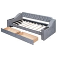 thumbnail image 4 of JERFIT Twin Size Upholstered Daybed with Storage Armrests and USB Port Gray, 4 of 9