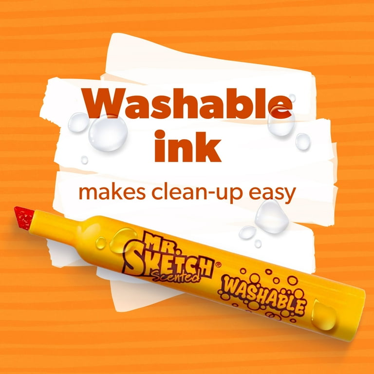 Mr. Sketch Kids Scented Washable Markers, Thick Chisel Tip
