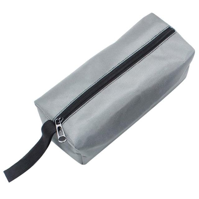 Bolsa con cremallera Bolsa multifuncional con estuche Bolsa de electricista Adecuado para alicates, lves inglesas, destornildores, Gris L 1680D Macarena Bolsa pequeña de lona con cremallera