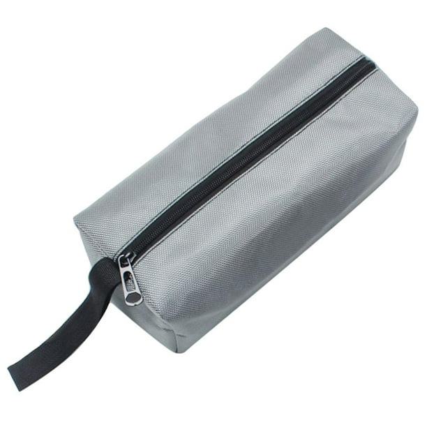 Bolsa de herramientas con cremallera, organizador multifuncional de tela Oxford. Gris L 1680D