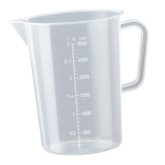 medidora transparente para cocinar con precisión graduada con asa, jarra medidora para cocinar, herramienta de cocina, restaurante Housheold 3000 ml