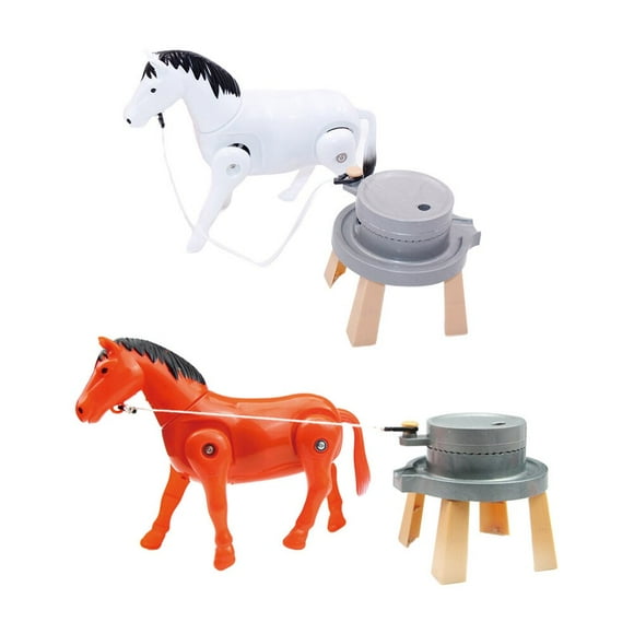 EASTIN 2Pcs Food Processing Horse Toy Kids Toys Walking Horse Plaything Random Color