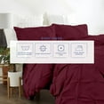 thumbnail image 2 of Kotton Culture 600TC Pinch Pleated Duvet Cover, 100% Egyptian Cotton (Wine, Cal King/King, 1 Piece), 2 of 6