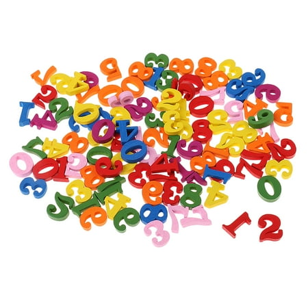 100Pcs Wood Numbers for Preschool Kids Math Learning Counting Toy