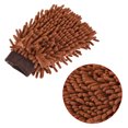 thumbnail image 4 of Uxcell Double-Sided Microfiber Soft Chenille Dusting Wash Mitten, Brown 2 Pack, 4 of 5