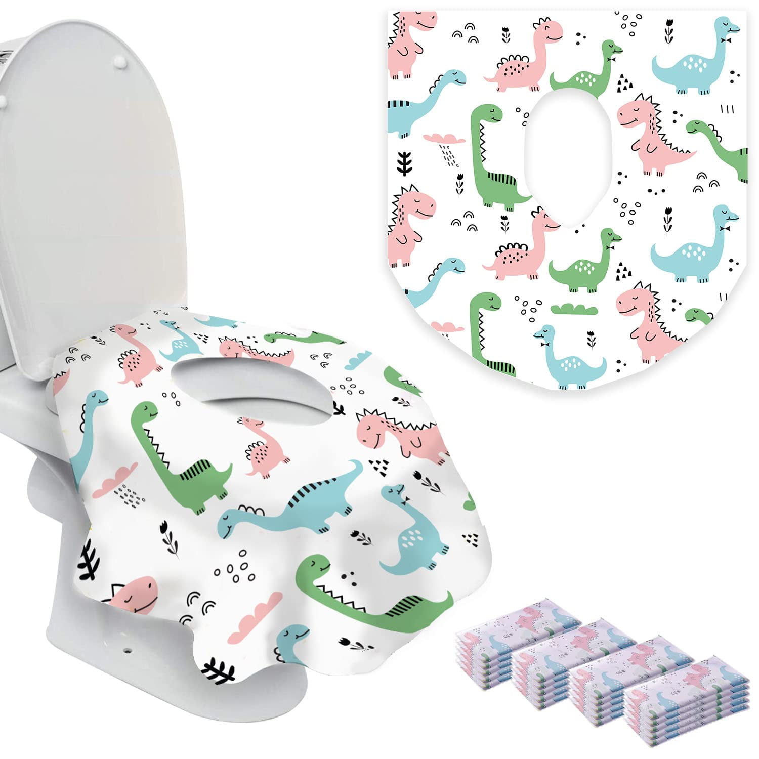 ENASAT 20 Extra Large Toilet Seat Covers Disposable for Kids & Adults