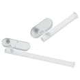 thumbnail image 2 of LEXSOMEO 2pcs Adhesive Towel Holder - Clear Towel Bar Stick on Wall, Acrylic Hand Towel Rack Plastic Towel Ring for Bathroom Kitchen Lavatory, 2 of 5