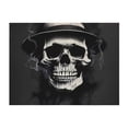 thumbnail image 4 of KLL Magician Hat Skull Print Fleece Throw Blanket, Horizontal Fleece Bedding Cute Soft Blankets Comfy Fleece Flannel Plush Home Decor for Couch & Bed -80"x60", 4 of 9