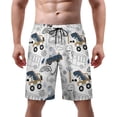 thumbnail image 1 of NICKSUN Men's Swim Trunks, Cute Print Quick Dry Summer Board Beach Shorts with Mesh Lining and Pockets, 1 of 6