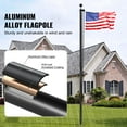 thumbnail image 2 of KFFKFF 30FT Modular Flagpole Kit, Durable Aluminum Outdoor Flag Poles, 3 Configuration Options with 3x5 US Flag, Quality Accessories, Black, 2 of 9