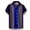 Blue, variant on JLFKNG Summer Shirts For Men Leisure Hawaiian Style Printed Button Up Lapel Short Sleeve Shirt Tops Breathable Suitable For Outdoor Sports