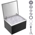thumbnail image 1 of VEVOR - Hielera empotrable de acero inoxidable de 71 cm de largo x 40 cm de ancho x 43 cm de alto, contenedor de hielo comercial con tapa abatible, barra de hielo para cocina al aire libre de 40 qt, 1 of 9