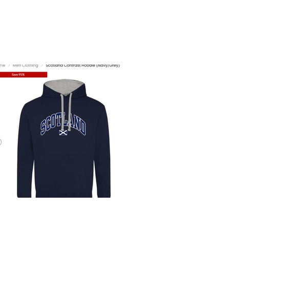 Scot. Harvard Saltire Contrast Hood - Grey/Navy - L