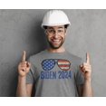 thumbnail image 4 of Election 2024 Biden USA Patriotic Aviator Glasses Mens T Shirt, 4 of 5