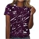thumbnail image 1 of Fiudx Ofertas de La Semana Blusa de Manga Corta Estampada a La Moda para Mujer, Blusas Informales con Cuello Redondo, 1 of 2