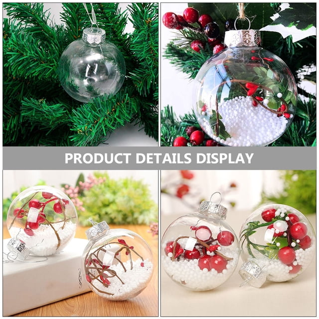 HEALEEP 15Ud Decoraciones Transparentes Para Árbol Con Ligero Y Rellenable Para Manualidades