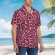 thumbnail image 3 of Balery Rose Leopard Print Camisas hawaianas de manga corta para hombre, camisas playeras de corte holgado, camisas de vacaciones con botones,Medium, 3 of 7