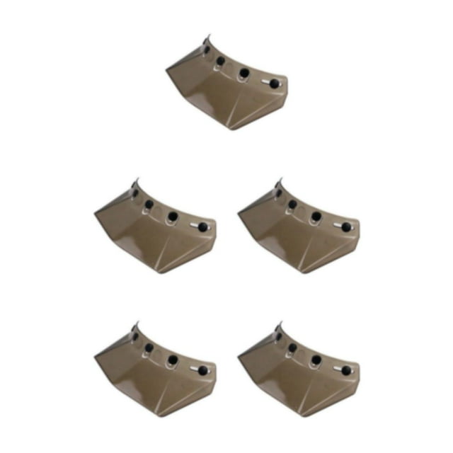 kurtrusly Motorcycle Peak 5-Snap Sun Visor UV Sunshield Effective Protection Brown 5Set