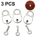 thumbnail image 1 of Padlocks Mini Key Locks Vintage Padlock Mini Bear Locks Small Handbag Antique Key Lock Pack of 3, 1 of 9