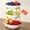 Gold, variant on Luncia 3-Tier Fruit Bowl Basket – Plastic Fruit Holder with Black Metal Stand for Kitchen Countertop