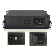 Sound Town MODE Audio Series Pair of 2 x 8 Line Array Loudspeakers, with Italian Neodymium Drivers, Plywood, Full-Range/Bi-Amp Switchable,Aluminum Side Handles, Black (FILA-208-PAIR)