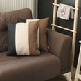 thumbnail image 1 of homeroots Décor 392742 Ensemble de 2 Housses de Coussin à Rayures Marron Moderne, 1 of 1