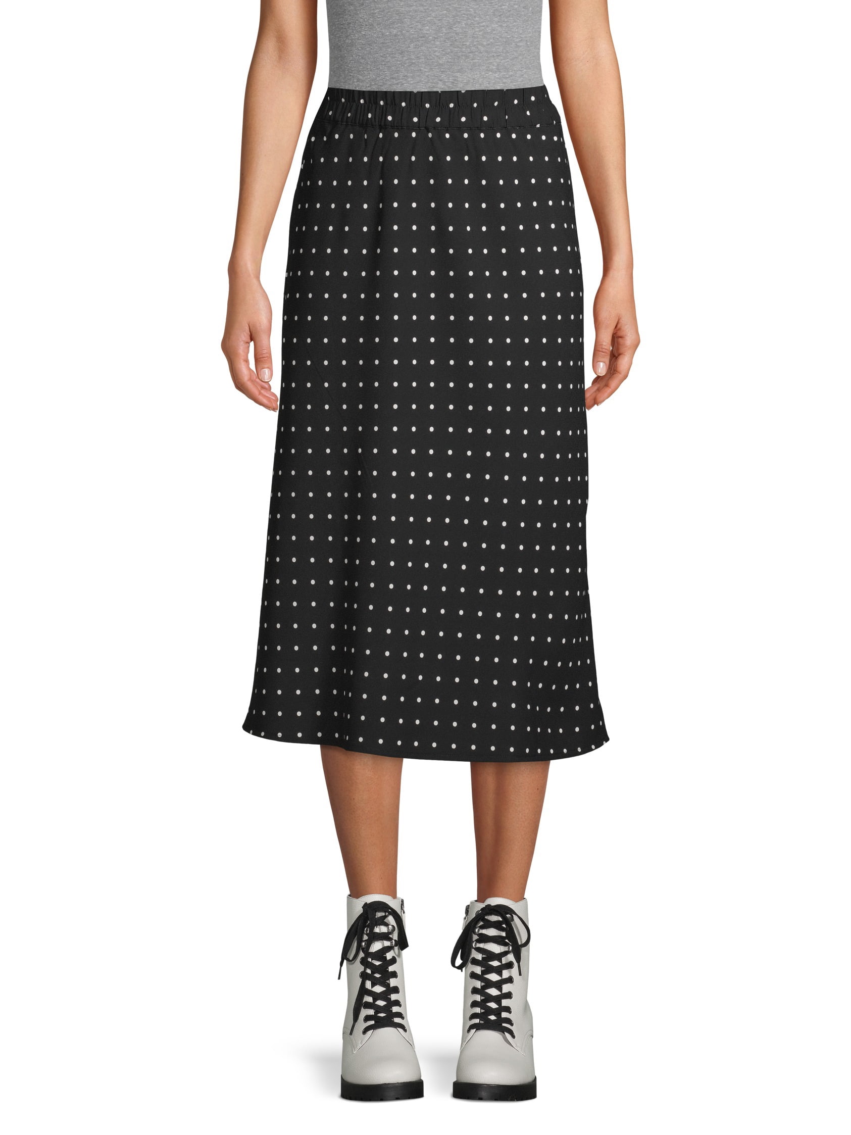 Scoop Midi Slip Skirt Dot Print Women's
