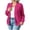 hgg012-Hot Pink, variant on Women's Bomber Jacket Zip Pocket Long Sleeve Sweatshirt, Sporty Casual Lightweight Flight Jacket with Classic Athletic Vibe