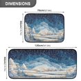 thumbnail image 3 of 2-Piece Kitchen Rugs Set Non-Slip Mats Carpet Floor for Kitchen, Bathroom (19.7"x27.6" & 19.7"x47.2") Winter Fairyland Scene, 3 of 7