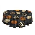thumbnail image 5 of Autumn Pumpkins Farm Harvest Round Table Cloth,Wrinkle Resistant Table Cover with Polyester,Waterproof Reusable Round Table Cloths for Weeding Birthday Tea Party Decorations (Round,60x60inch), 5 of 6