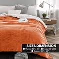 thumbnail image 6 of Moonlight20015 Sherpa Blanket Fluffy Plush Ultra-Soft Bed Blanket Reversible Queen Size Rust Color, 6 of 8