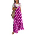 thumbnail image 2 of Polka Dot Jumpsuits for Women Summer Casual Boho Wide Leg Overalls Loose Fit Sleeveless Rompers with Pockets(Purple,XL）, 2 of 8