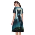 thumbnail image 2 of Bixox Robe d'Été à Manches Courtes pour Femmes Robe Ample Longueur Genou avec Poches-Loup, 2 of 7