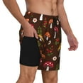 thumbnail image 2 of Kdxio Mushroom Print Men'S Swim Trunks With Compression Liner 7 Inch Inseam Quick Dry Swim Shorts, 2 of 7