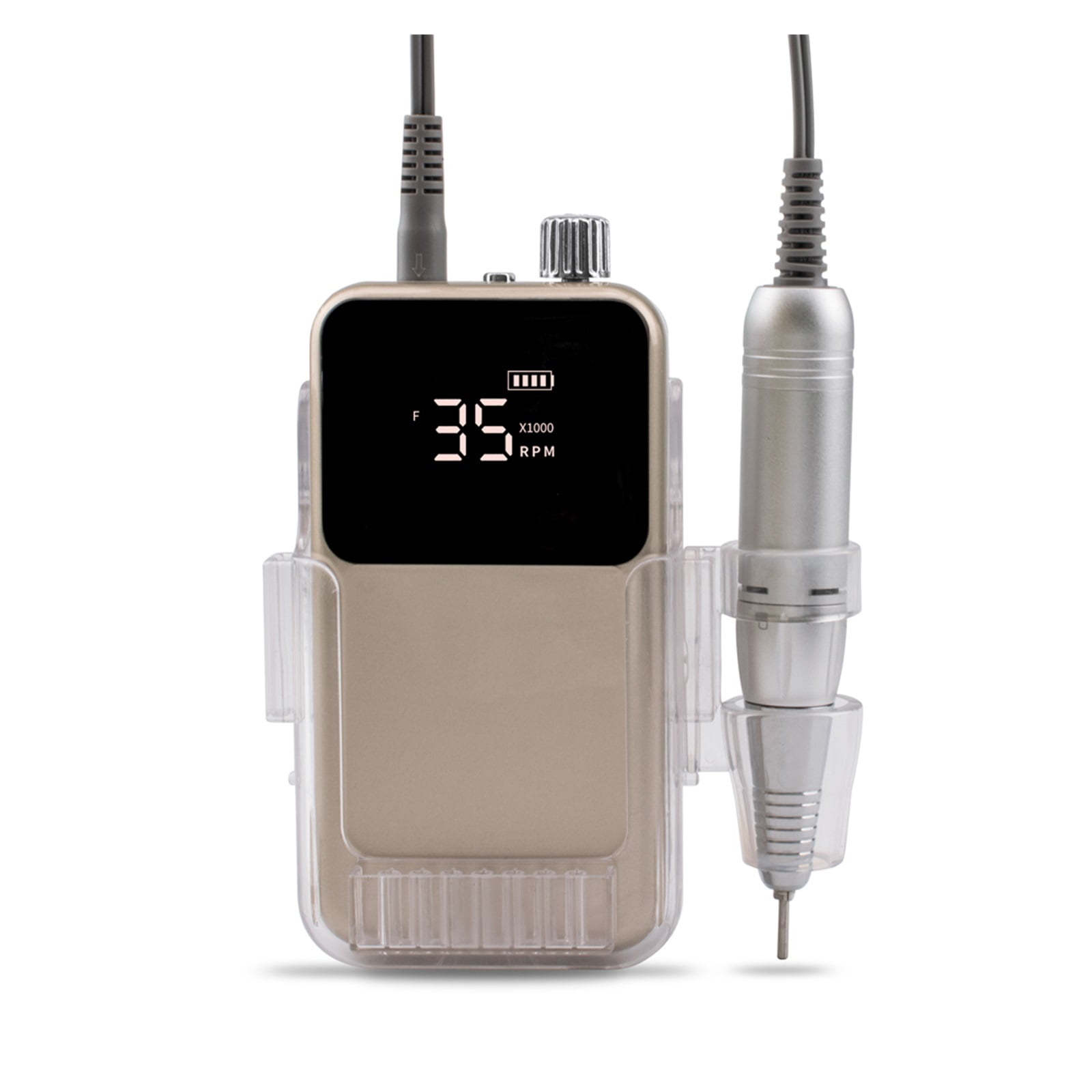Professional Nail Drill Rechargeable Desktop Base 35000RPM Manicure Electric Machine Nail File Pedicure Cordless Drilling ,Low Noise