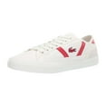 thumbnail image 2 of Lacoste Men's Sideline Canvas Off White / Red Ankle-High Sneaker - 10.5M, 2 of 7