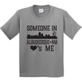 thumbnail image 3 of Inktastic Albuquerque New Mexico Someone Loves Me Skyline Youth T-Shirt, 3 of 5