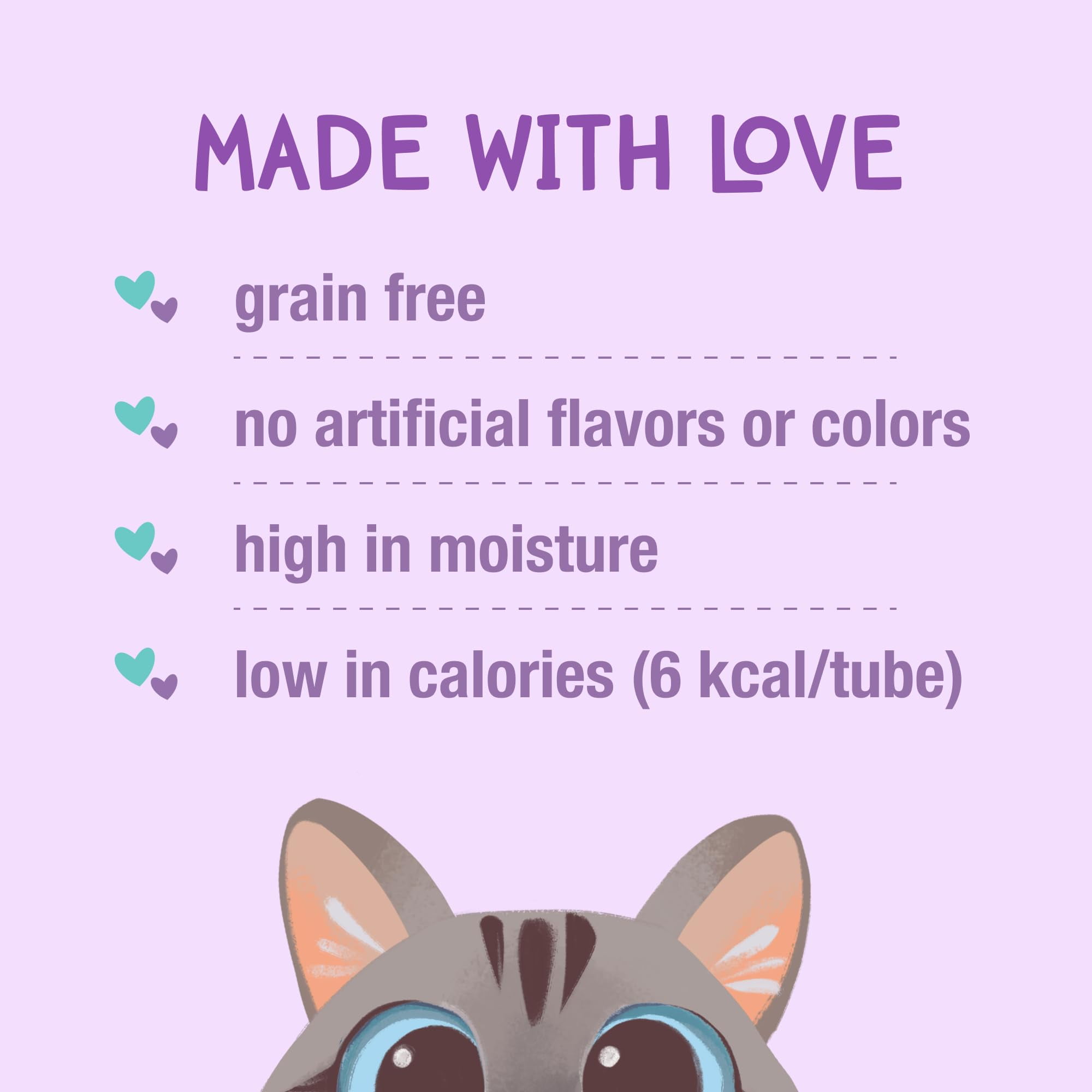 LOVE, NALA - Skin & Coat Health - Tuna & Salmon Plus Collagen Mousse - Lickable Cat Squeeze Up Wet Food Puree Treat, Topper - Grain Free, Fiber, Minerals, Vitamins - 24 Pack 15.2 oz.