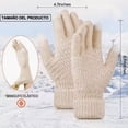 thumbnail image 4 of 4 Pares Invierno Guantes De Lana Tejido Touch Tablet Celular, 4 of 8