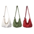 thumbnail image 1 of Bolso de lona para mujer, bolso bandolera, casual, bolso de hombro grande, bolso de compras, estilo unisex Blanco + Rojo + Verde, 1 of 6
