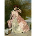 thumbnail image 2 of Raimundo de Madrazo y Garreta 15x18 Black Ornate Wood Framed Double Matted Museum Art Print Titled - Woman with a Picnic Basket (C. 1890), 2 of 5