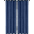 thumbnail image 1 of Safdie & Co. Wrinkle Free Curtain Faux Suede 84"L in Navy, 1 of 2