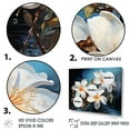 thumbnail image 3 of Designart "Moonlit Serenade Of Plumeria In Silver I" Plumeria Wall Decor, 3 of 7