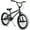 Black with Grey Tires(With Pegs), variant on cubsala 20 in Kids BMX Bike Freestylefor Age 6-14 Years Old Boys Girls with 4 Pegs, Black & Green